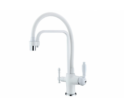 Смеситель для кухни под фильтр ZORG  ZR 342-8 YF WHITE белый 