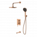 Душевая система для ванны и душа DQ Bonn встраиваемая с изливом браш.роз.золото DA1705633 