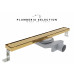 Душевой трап PLUMBERIA SELECTION PSL LINEAR PSL100OR, золото 24К 