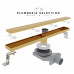Душевой трап PLUMBERIA SELECTION PSL LINEAR PSL100OR, золото 24К 