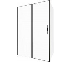 Душевой уголок Allen Brau Priority 140x80 3.31012.BBA + 3.31015.BBA черный браш 