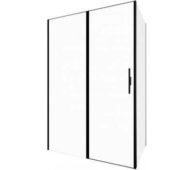 Душевой уголок Allen Brau Priority 140x80 3.31012.BBA + 3.31015.BBA черный браш 