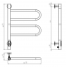 Полотенцесушитель электрический Vincea VTD-1R1CE 44x60, хром, таймер 