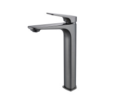 Смеситель для раковины высокий Shevanik S4211T, оружейная сталь