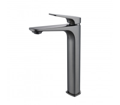 Смеситель для раковины высокий Shevanik S4211T, оружейная сталь