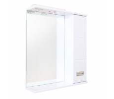 Шкаф-зеркало Onika Балтика 58 белый, правый, с подсветкой 205816 