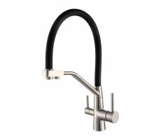 Смеситель для кухни R-излив нержавеющая с подключением к фильтру черный K25 B ESKO Смеситель для кухни R-излив нержавеющая с подключением к фильтру черный K25 B ESKO
