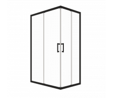 Душевая ширма Фикс-Блэк 120*90, прямоугольник Triton Щ0000075495 