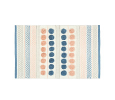 Коврик для ванной 1-ый Fixsen LOTUS, mix розовый+синий+белый+серый, 50х80см FX-8030W 