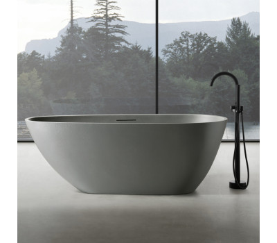 Ванна из искусственного камня ABBER Dortmund AM9911MLG светло-серая матовая 