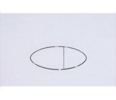 Кнопка смыва LOGAN OVAL двойная, White 297677  Кнопка смыва LOGAN OVAL двойная, White 297677