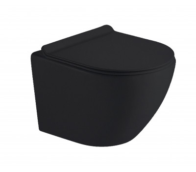 Унитаз подвесной TIMO KULO TK-403МВ черный матовый Унитаз подвесной TIMO KULO TK-403МВ черный матовый
