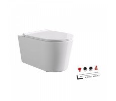 Унитаз подвесной Alice Form 22300101SET с сиденьем и крышкой с микролифтом, белый 