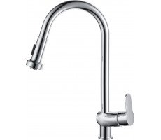 Смеситель для кухни с выдвижной лейкой Rhein.Marx D&K DA1392501 хром глянцевая Смеситель для кухни с выдвижной лейкой Rhein.Marx D&K DA1392501 хром глянцевая