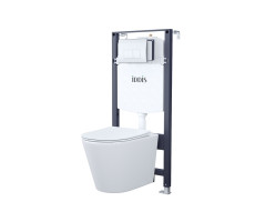 Комплект 3в1: подвесной унитаз, инсталляция и клавиша смыва IDDIS Basic BASC010i73 