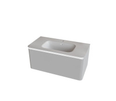 Тумба под раковину подвесная Knotlor ГРАЦИЯ 89 см матовый белый матовый 