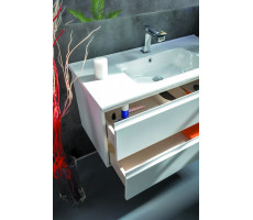 Тумба Armadi Art CAPOLDA 100 белая + ручка белая 849-100-W 