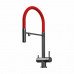 Смеситель для кухни OMOIKIRI Kanto, цвет-сталь вороненая/красный 4994013 