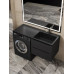 Раковина над стиральной машиной Uperwood Cosmos Quartz 120 см, правая, крыло слева, уголь RCosmos120RU 