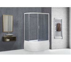 Душевой угол с поддоном Royal Bath RB 8120BK-C (матовое) правый белый 