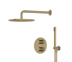 Термостатический комплект для душа скрытого монтажа Feramolli OS8835F-12 золото 