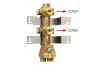 Скрытая часть для термостата HighFlow на 2 потребителя BOSSINI 2 OUTLETS Z030201000