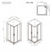 Душевое ограждение 90x90 см, без поддона AM.PM Gem W90G-403-9090BT  