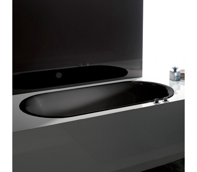 Стальная ванна 180х80 Bette Lux Oval 3466-035 черная матовая, ножки отдельно