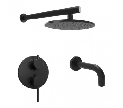 Комплект на 2 потребителя Cox PAINI, для ванны с верхним душем, черный брашированный PVD 78PZSET26911BATHHEAD 