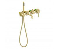 Смеситель встроенный для ванны с душем Timo Saona золото матовое 2314/17YSM