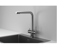 Смеситель для кухни GRANULA KS-7011, СТАЛЬ САТИН Смеситель для кухни GRANULA KS-7011, СТАЛЬ САТИН