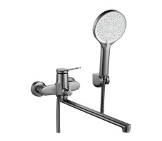 Смеситель для ванны Shevanik S6222T, оружейная сталь