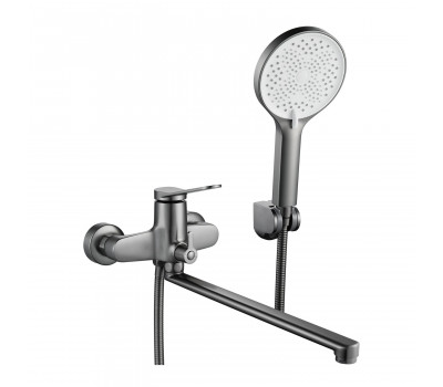 Смеситель для ванны Shevanik S6222T, оружейная сталь