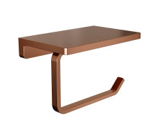 Держатель для туалетной бумаги с полочкой Knotlor PH101RB бронза матовый 