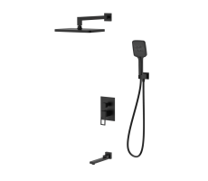 Душевая система для ванны и душа DQ Dortmund встраиваемая с изливом черный DA1715605 Душевая система для ванны и душа DQ Dortmund встраиваемая с изливом черный DA1715605