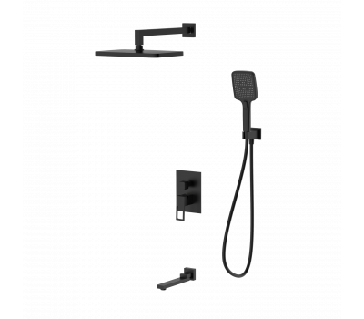Душевая система для ванны и душа DQ Dortmund встраиваемая с изливом черный DA1715605 