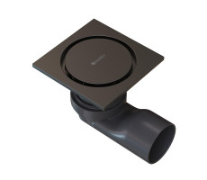 Душевой трап точечный Knotlor SDSC100GM вороненая сталь  