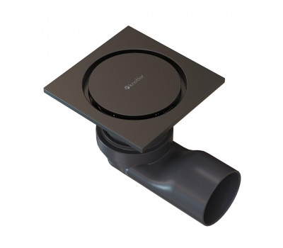 Душевой трап точечный Knotlor SDSC100GM вороненая сталь  