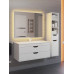 Тумба под раковину для ванной подвесная Uperwood Modul 95х44,4х55 см, белая/графит 2930205356 