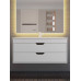Тумба под раковину для ванной подвесная Uperwood Modul 95х44,4х55 см, белая/графит 2930205356 