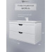 Тумба под раковину для ванной подвесная Uperwood Modul 95х44,4х55 см, белая/графит 2930205356 
