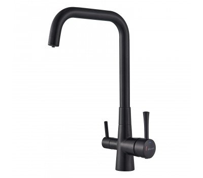 Смеситель для кухни с подключением фильтра Shevanik S528H, черный