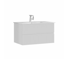 Тумба с раковиной ORKA Moonlight 90 подвесная, белый матовый 5001497 