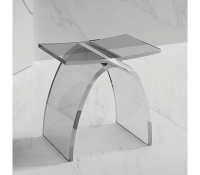 Стульчик для ванной прозрачный ABBER Kristall AT1739Perle 