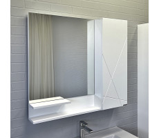 Зеркало-шкаф Comforty Мерано-90 белый матовый 00-00010664 