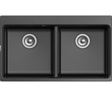 Мойка Rivelato AXEL 90-2D  2-чаши 870*520мм X-90-2D nero  Мойка Rivelato AXEL 90-2D  2-чаши 870*520мм X-90-2D nero