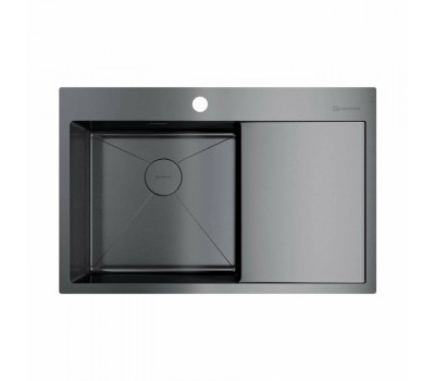 Мойка OMOIKIRI Akisame, размер 780*510*200, чаша слева, цвет-вороненая сталь 4973099 