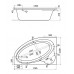 Ванна акриловая Santek Эдера Асимметричная 170х110, левосторонняя, белая 