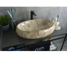 Раковина накладная Gid Mnc162 Под камень глянцевый 