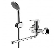 Смеситель для ванны длинный излив Bravat Emeralda F6135147CP-LB-RUS Хром 